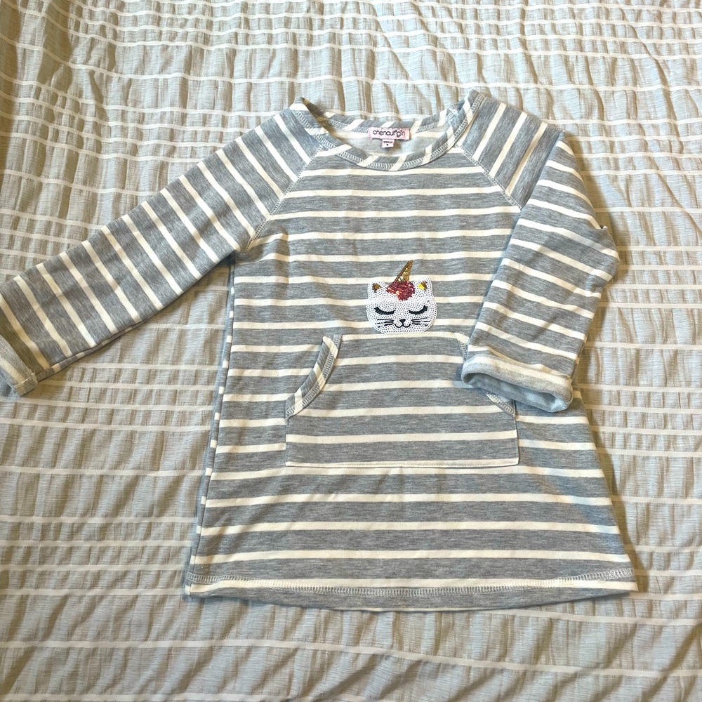 Sequined Kittycorn Long sleeve Tunic